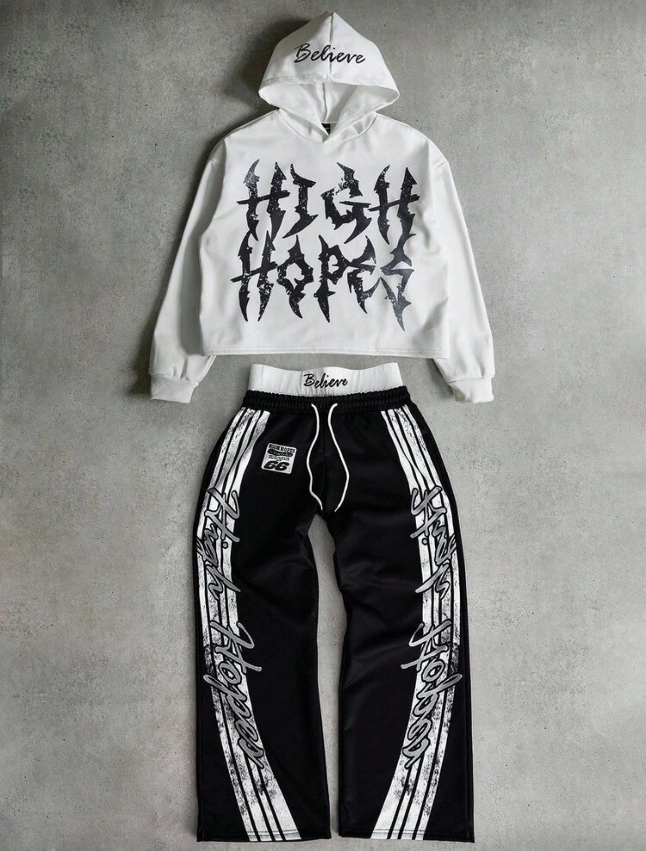men's streetwear hoodie and pants set