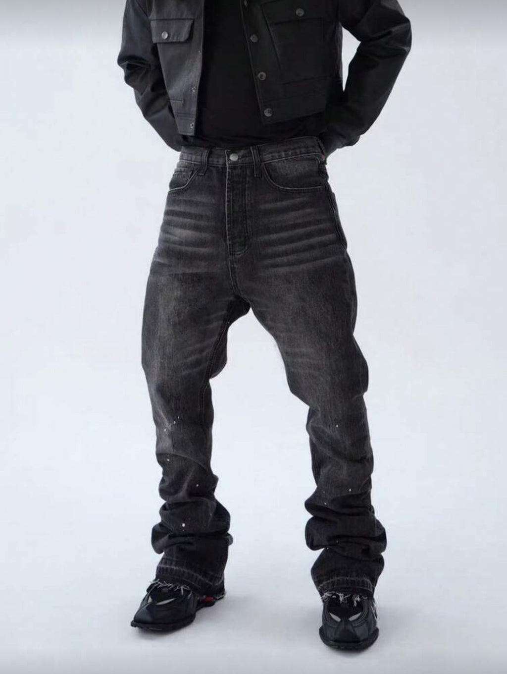 plus size black jeans for men