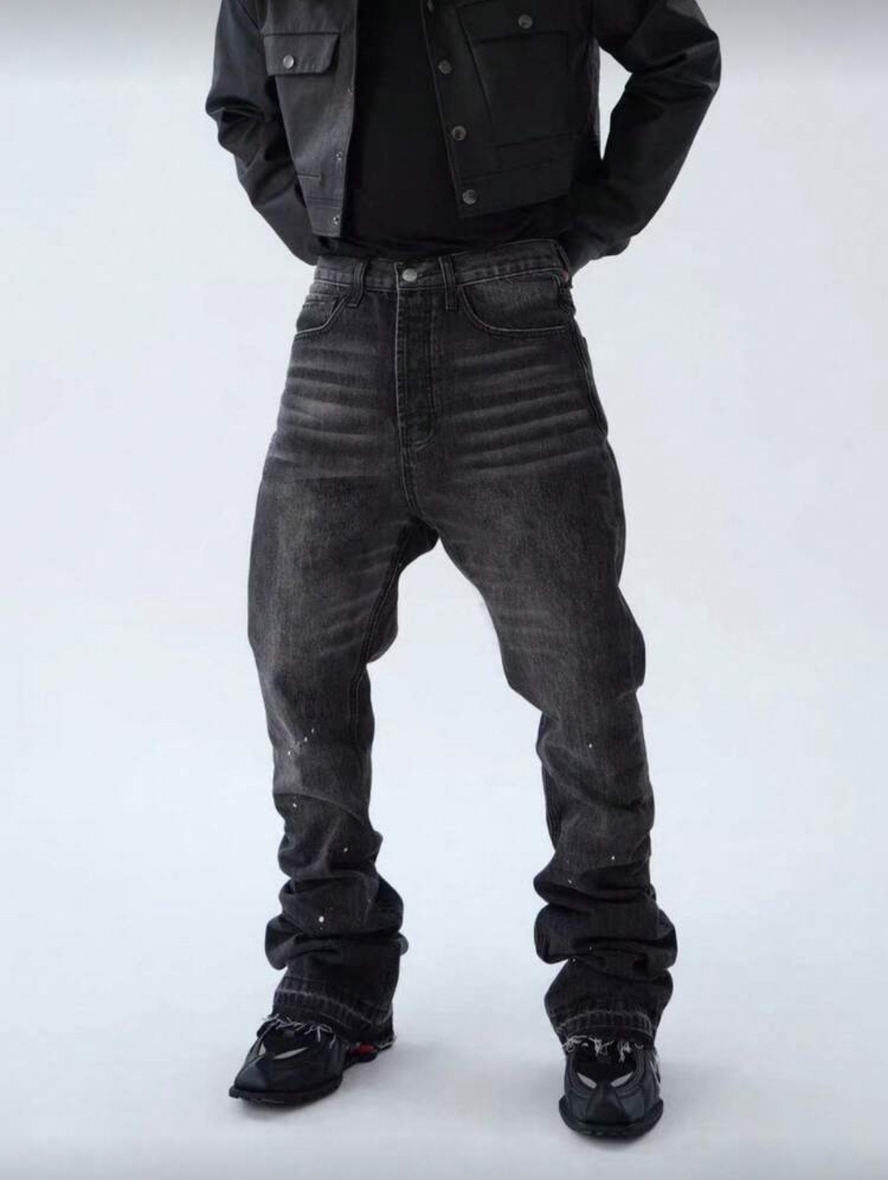 plus size black jeans for men