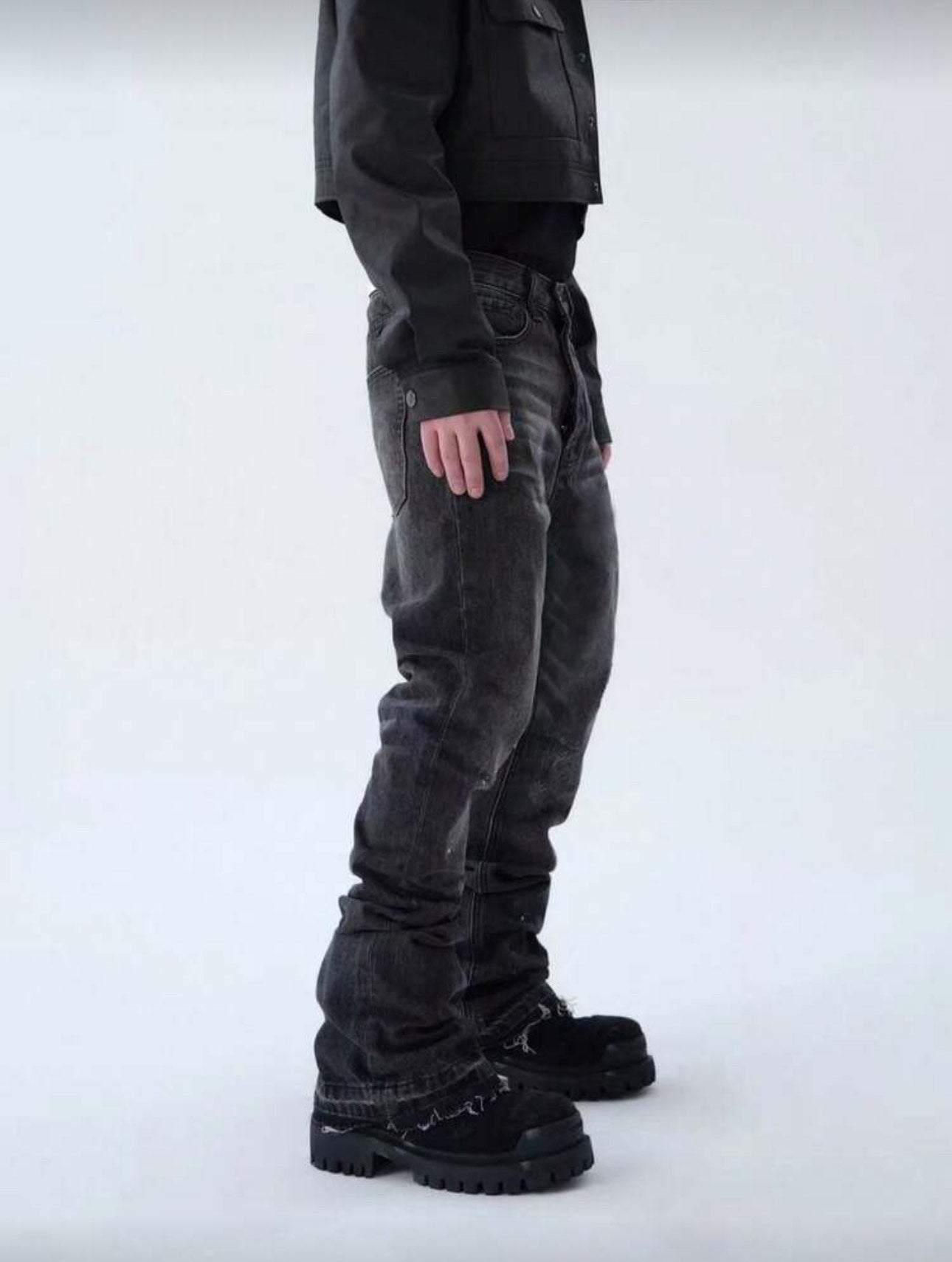 plus size black jeans for men